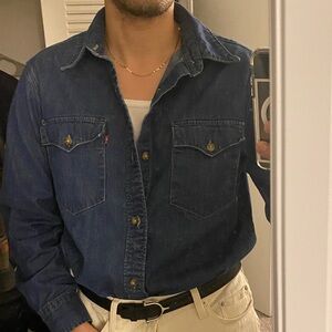 Levi's Blue Denim Button-Up Shirt